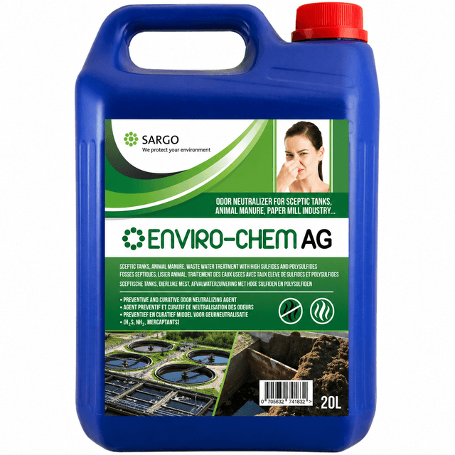 Enviro-Chem AG bidon voor H₂S- en geurbeheersing in mest en organisch afval
